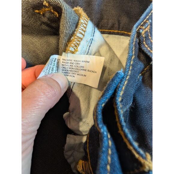 Gap 1969 Jeans Mens 36X32 Blue Dark Wash Cotton Premium Straight Fit Denim - Picture 6 of 9